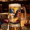 250th Anniversary Whiskey Bottle Thick Glass Decanter with Handle Beer Mug for History Buffs And Veterans