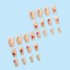 Square Nail Tips Flower Fake Nail Glues On Nail Stick On Nail Press On Nail Artificial False Nail for Womens and Girls