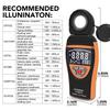 Digital illuminance meter,High accuracy and fast response,Light detector: used for light detection,LCD display,1-400,000Lux