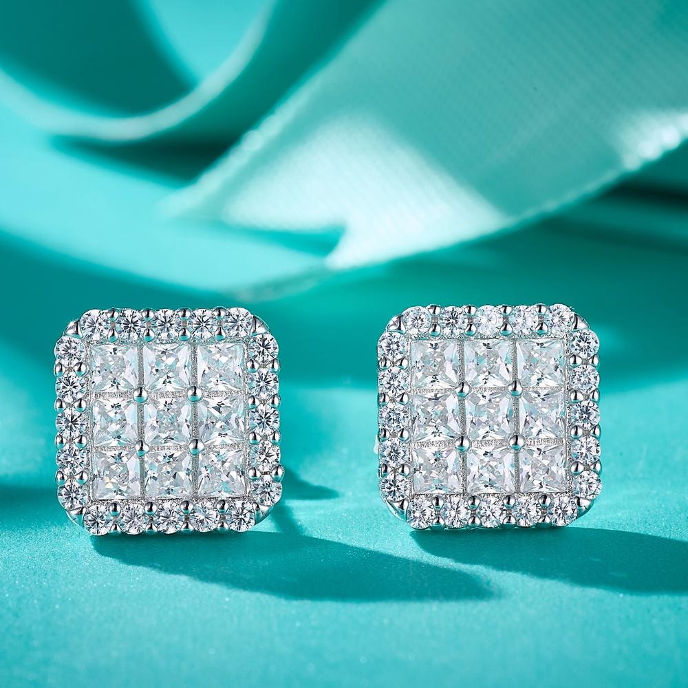 Certified D VVS1 Moissanite Stud Earrings 925 Sterling Silver 0.01ct-0.08ct New