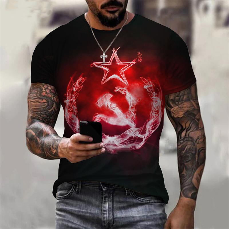 Summer New Russia CCCP T-Shirts USSR Soviet Union 3D Print Men's Women Short Sleeve T Shirt Harajuku Y2k Tops Tees Kids Clothing