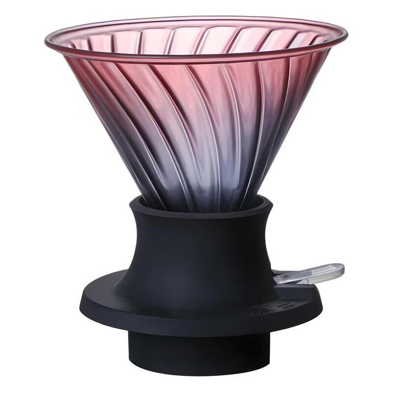 TLXT Japanese Style Silicone Glass Pour Over Coffee Maker