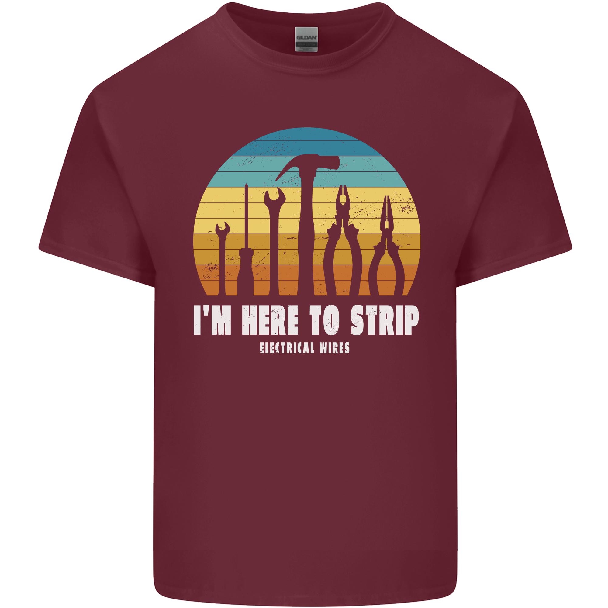 Electrician Here to Strip Funny Sparky Unisexs Light Cotton TShirt S