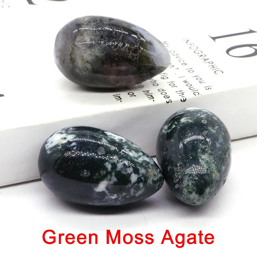 

Polished Egg Shaped Gemstone Crafts Natural Stones Room Decor Healing Crystals Rose Quartz Agate Home Decoration Gifts 24X40Mm 1pcs