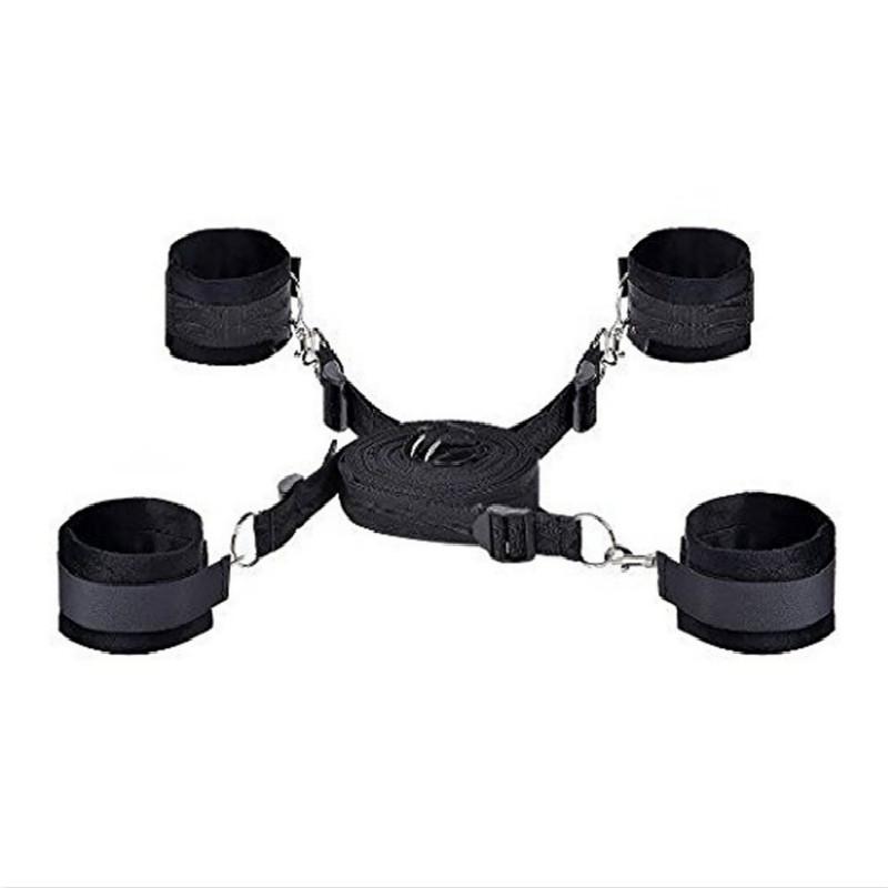 Adult Sexy Fun Game Tied Tease Under Bed Bondage Restraint Straps Belts Hand Cuffs Ankle Cuffs Set