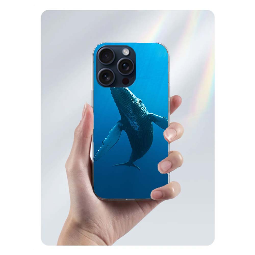 Whale Sea Giant Clear Phone Case For Iphone 17 Air 16 Pro Max 15 Pro 14 Plus 17E 16E 11 13 12 Mini Cover Cases Fundas Cell TPU C