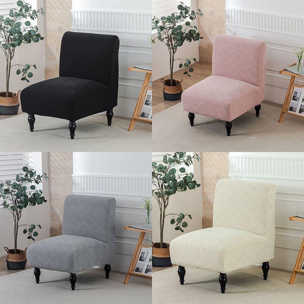 Washable Armless Chair Cover Single Seat Chair Dust Cover Durable Chair Slipcover  For Dining Room