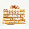26 Keys Simulation Keyboard Keychain Stress Relief Fidget Clicker Keyboard with Cute Animal Print Bag Charm Desktop Decoration