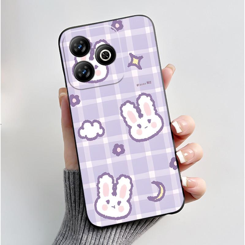 For ZTE Axon 60 / Blade V60 / Nubia V60 Case Cute Rabbit Casing For ZTE Axon60 BladeV60 NubiaV60 Black Silicone Protective Cover