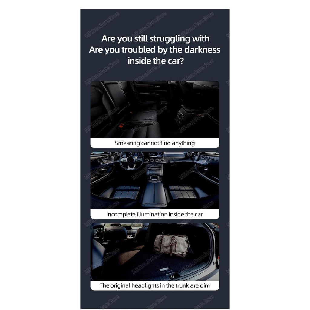 Car Trunk Sensor Light Automatic Truck Lighting Auto Ceiling Lamp USB Charging Car Dome Light LED Car Lamp For Auto Roof Luggage