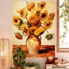 Water Lily Sunflower Tapestry Oil Painting Floral Wall Hanging for Bedroom Living Room Home Decor