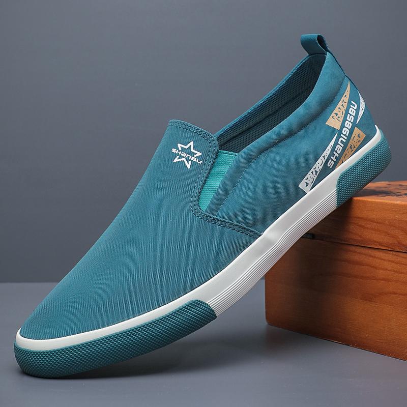Men's Canvas Shoes New Spring Anti-slip Lightweight Breathable Slip On Wear-Resisting Korean Shoes SS23170