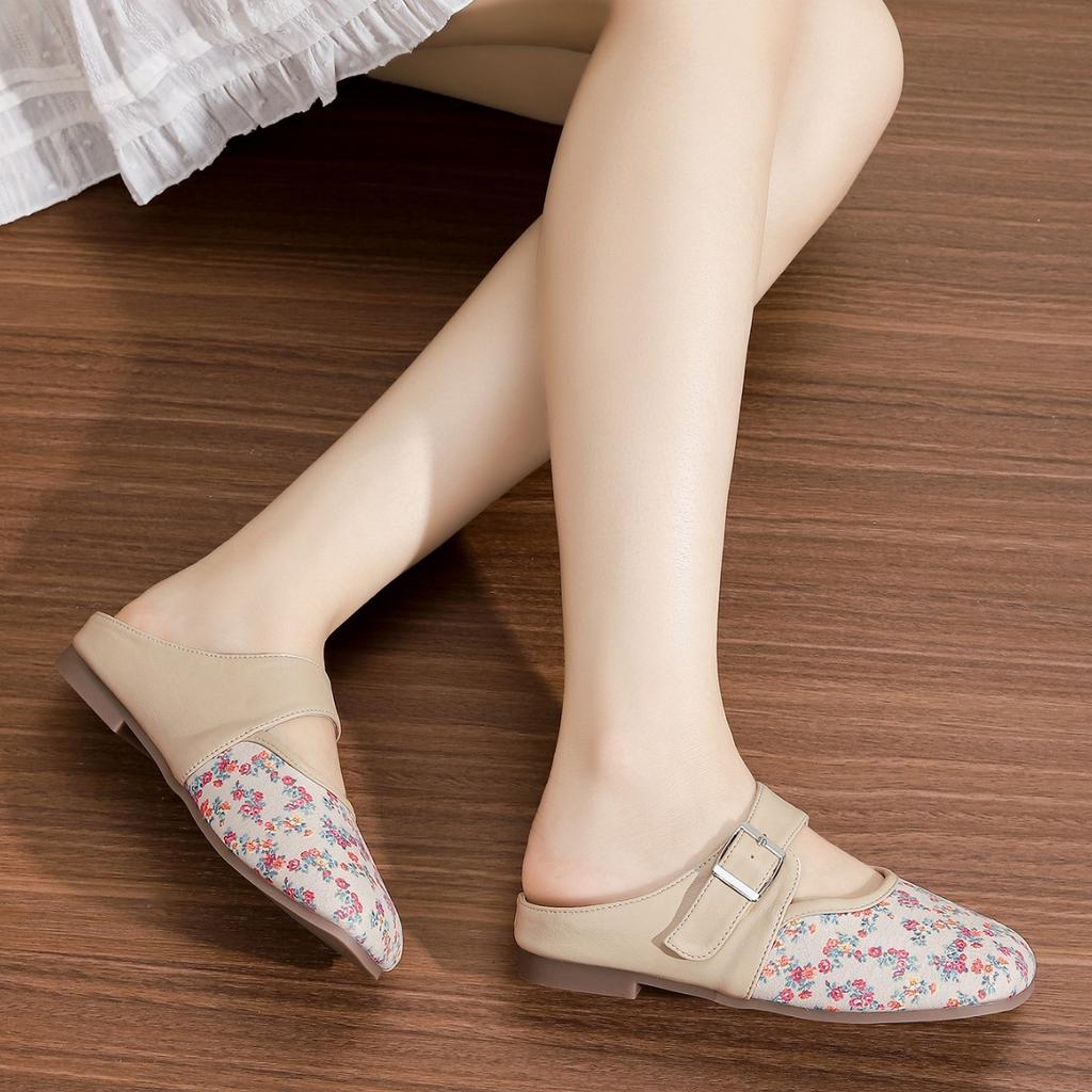 Lazy wind summer new muller slippers women's empty bag head lazy shoes women's 2025 breathable casual women's shoes soft sole