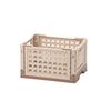 6 Colors Plastic Crate Box with Handle Sundries Storage Bin Folding Toy Box  Household