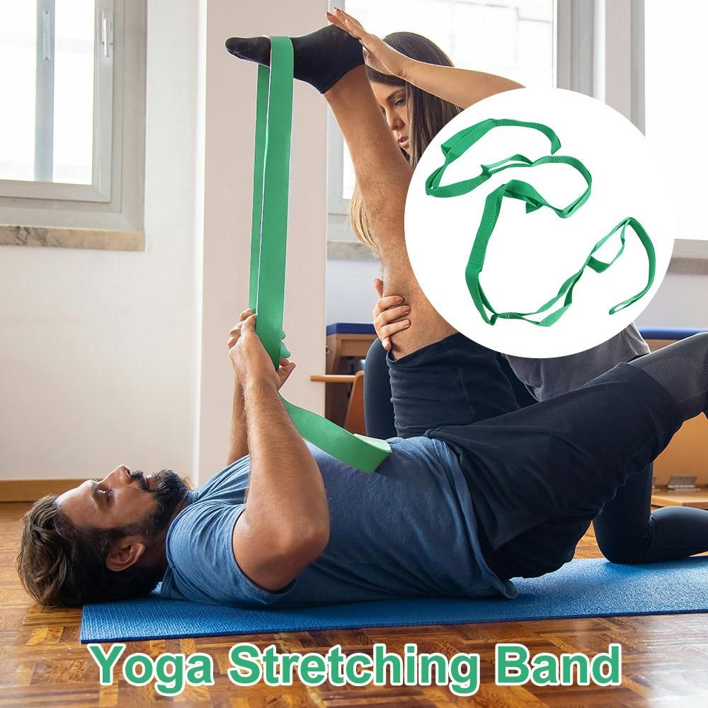 

Adjustable Yoga Stretch Band 10 Loops Yoga Resistance Band Physical Therapy Exercise