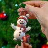 Christmas Hanging Ornament Acrylic Cartoon Style Pendant with Lanyard Easy To Hang Adorable Rearview Mirror Ornament KTY