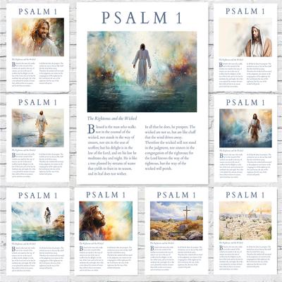 Scripture Psalm Bible Verse Posters Christian Jesus Laughing Prints Canvas Painting Wall Art Pictures Church Bedroom Home Decor