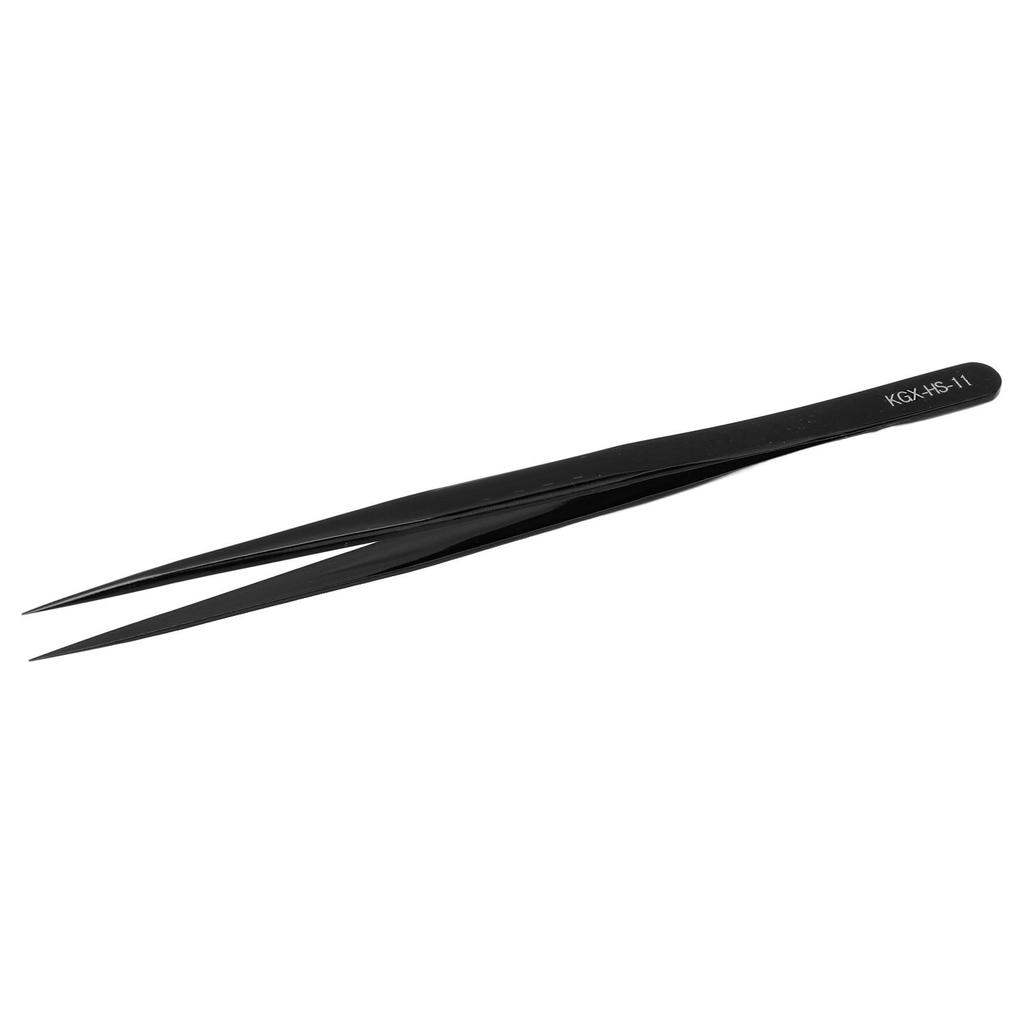 Accuracy Tweezer Portable Stable Corrosion Resistance Fine Point Tweezer for Cellphone PC Black