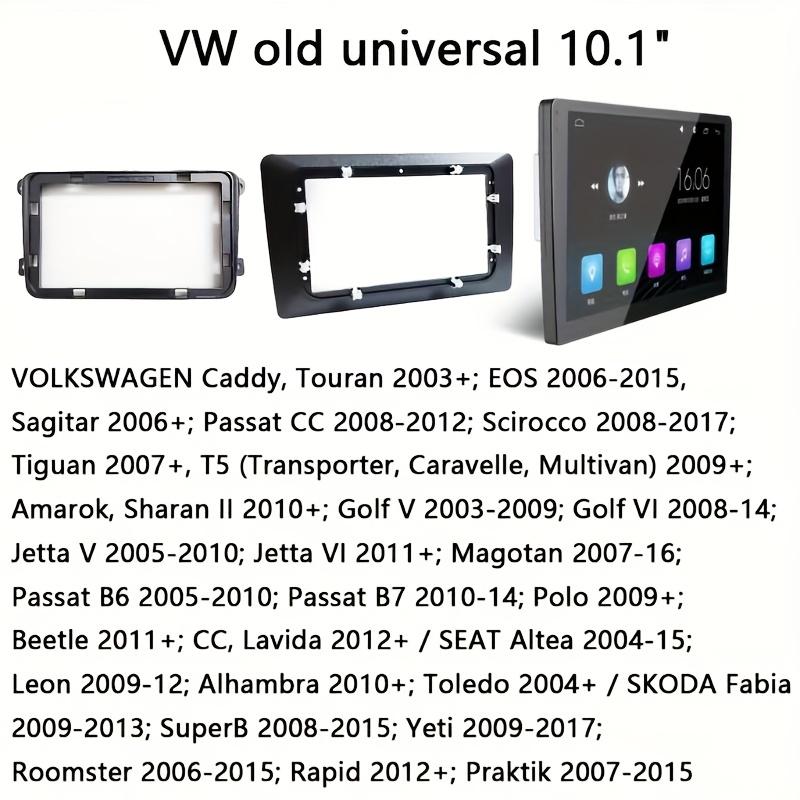 9/10 Inch 2 Din for Android Head Unit Car Radio Frame Kit for VW for Skoda Seat  Auto Stereo Dash Fascia  Bezel Faceplate