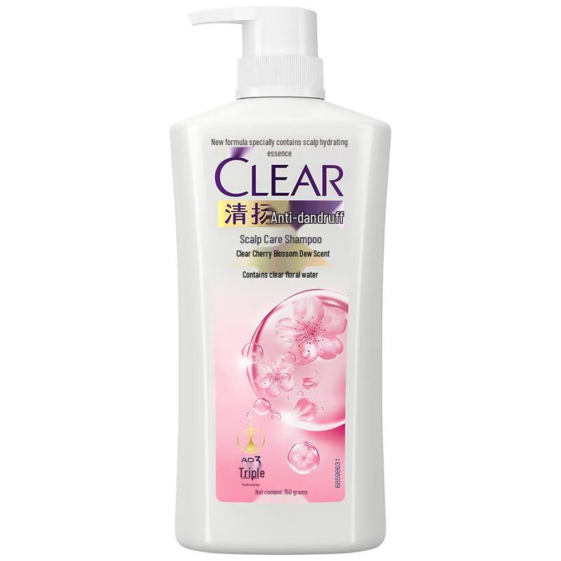 Clear Anti-Dandruff Scalp Care Shampoo, Cherry Blossom, 750g