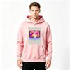 Men's Retro Anime Hand Gesture Print Pullover Hoodie Casual Long Sleeve Loose Hooded Sweatshirt