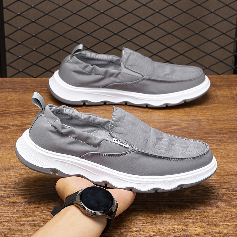 Large Size Men'S Shoes One Pedal Lazy Breathable Trendy Shoes Men'S Casual Canvas Shoes Cloth Shoes Men'S