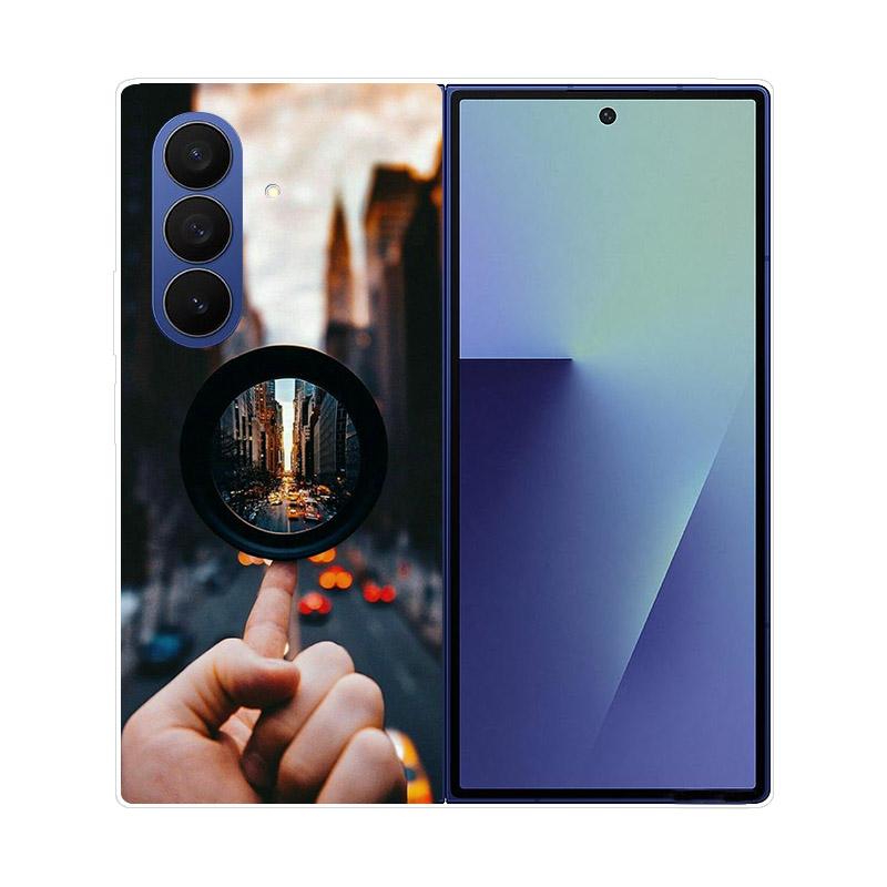 For Samsung Galaxy Z Fold 7 6 5 4 3 2 Case Transparent Protective Back Cover Hard PC Shell For Samsung Z Fold7 Fold6 Fold5 Etui