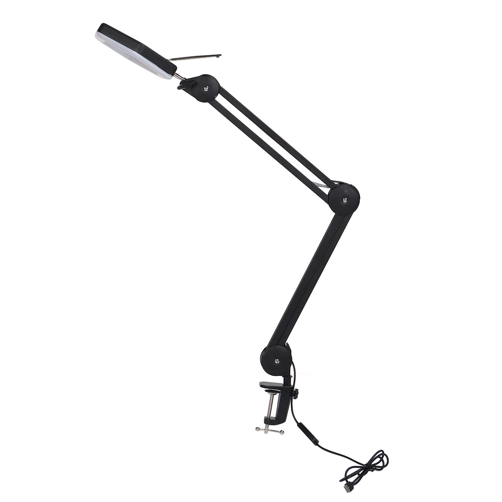 

Вращающаяся светодиодная увеличительная лампа, регулируемая, 3 режима, настольная увеличительная лампа с крышкой