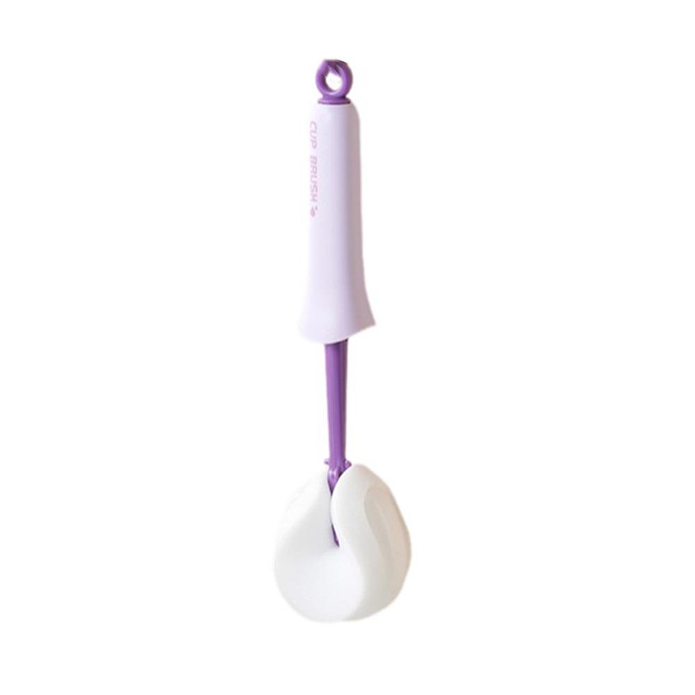 Soft Sponge Bottle Sponge Brush with Hanging Hole Water Bottle Washer  Glass Cup Cleaning фиолетовый