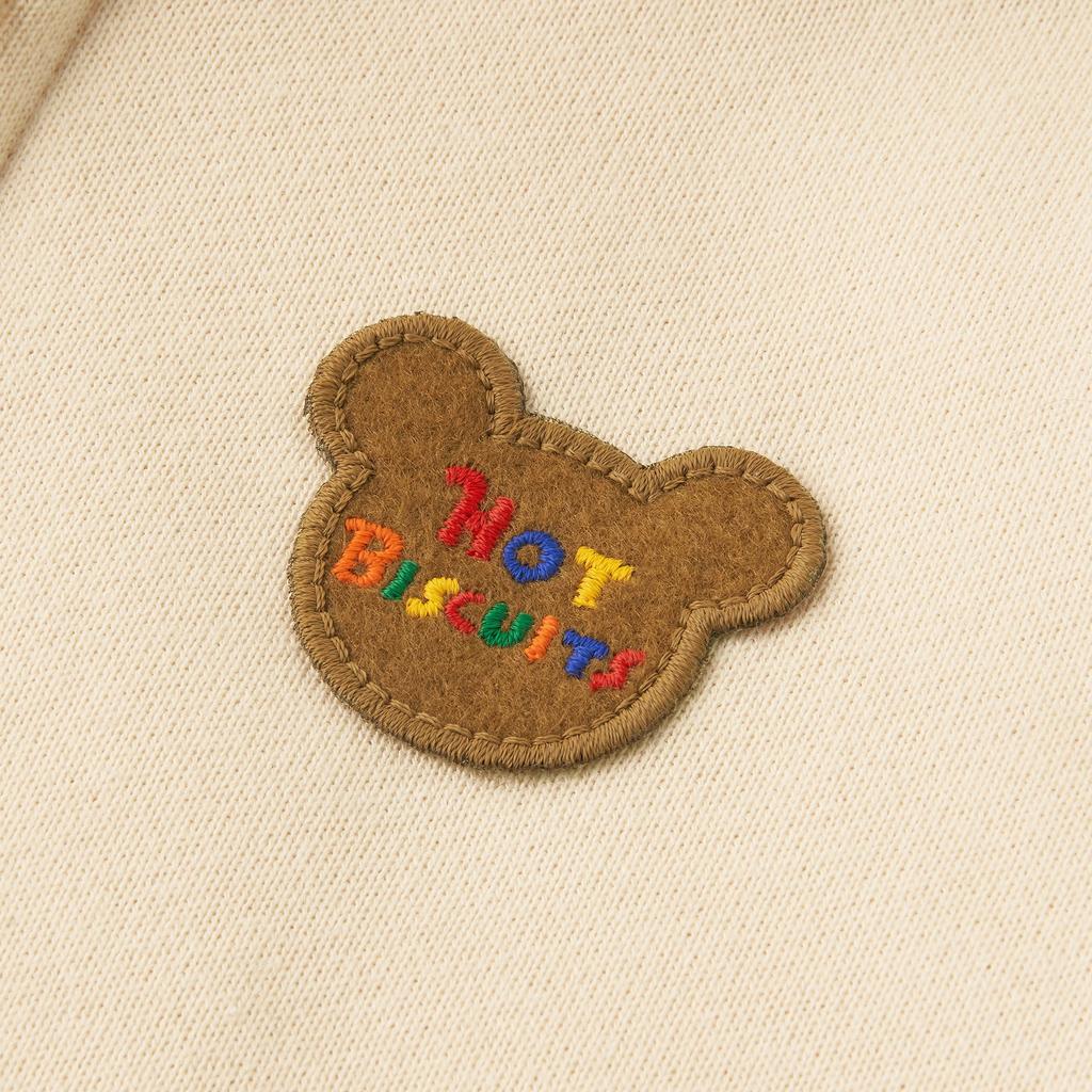 MIKIHOUSE HOT BISCUITS Hoodie for Boys and Girls, Ivory, Size 110cm, 73-3707-496