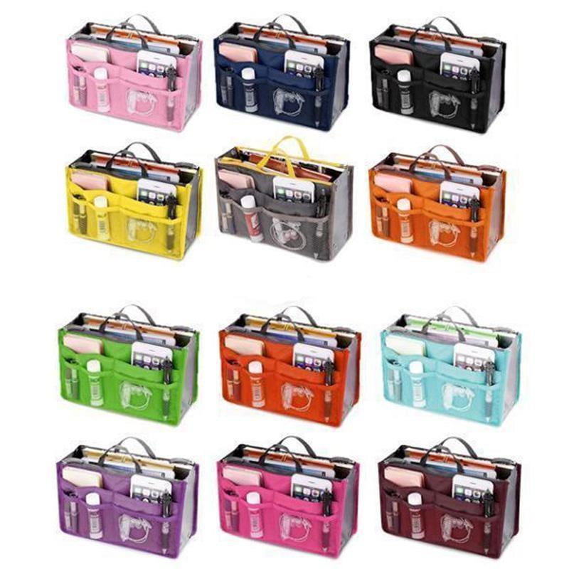 Organizer Insert Bag Women Dacron Travel Insert Handbag Purse Large Liner Lady Makeup Cosmetic Bag