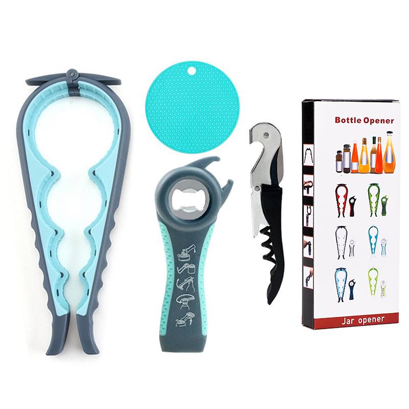 Multi-Tool Kitchen Set: Can Opener, 5-in-1 Beer Opener, 4-in-1 Bottle Opener, Twist-Off Lid Opener