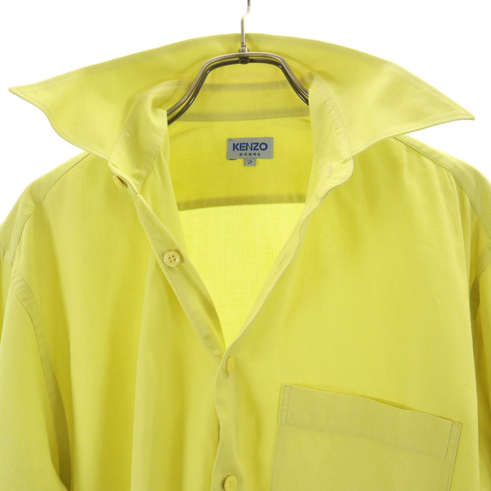 KENZO HOMME 90s Old Long sleeve shirt 2 Lime type Men's Used