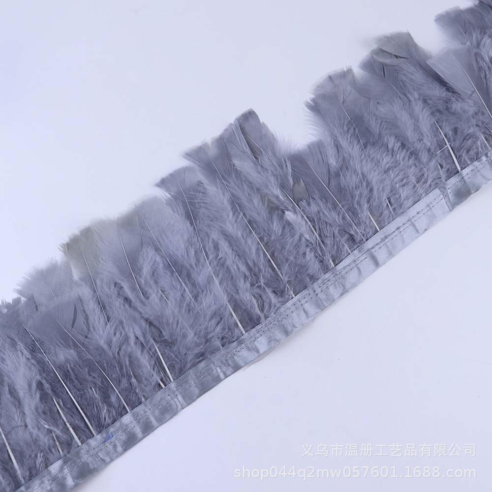 Feather 10-15Cm Large Flat Cloth Edge Stage Clothing Material Turkey Feather Cloth Belt Car Doll Diy Decoration