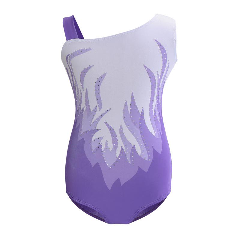 

Балетные трико для маленьких девочек, детские костюмы без рукавов с огненным принтом, спортивные гимнастические костюмы, боди, танцевальная одежда, От 5 до 14 лет/т/год 14