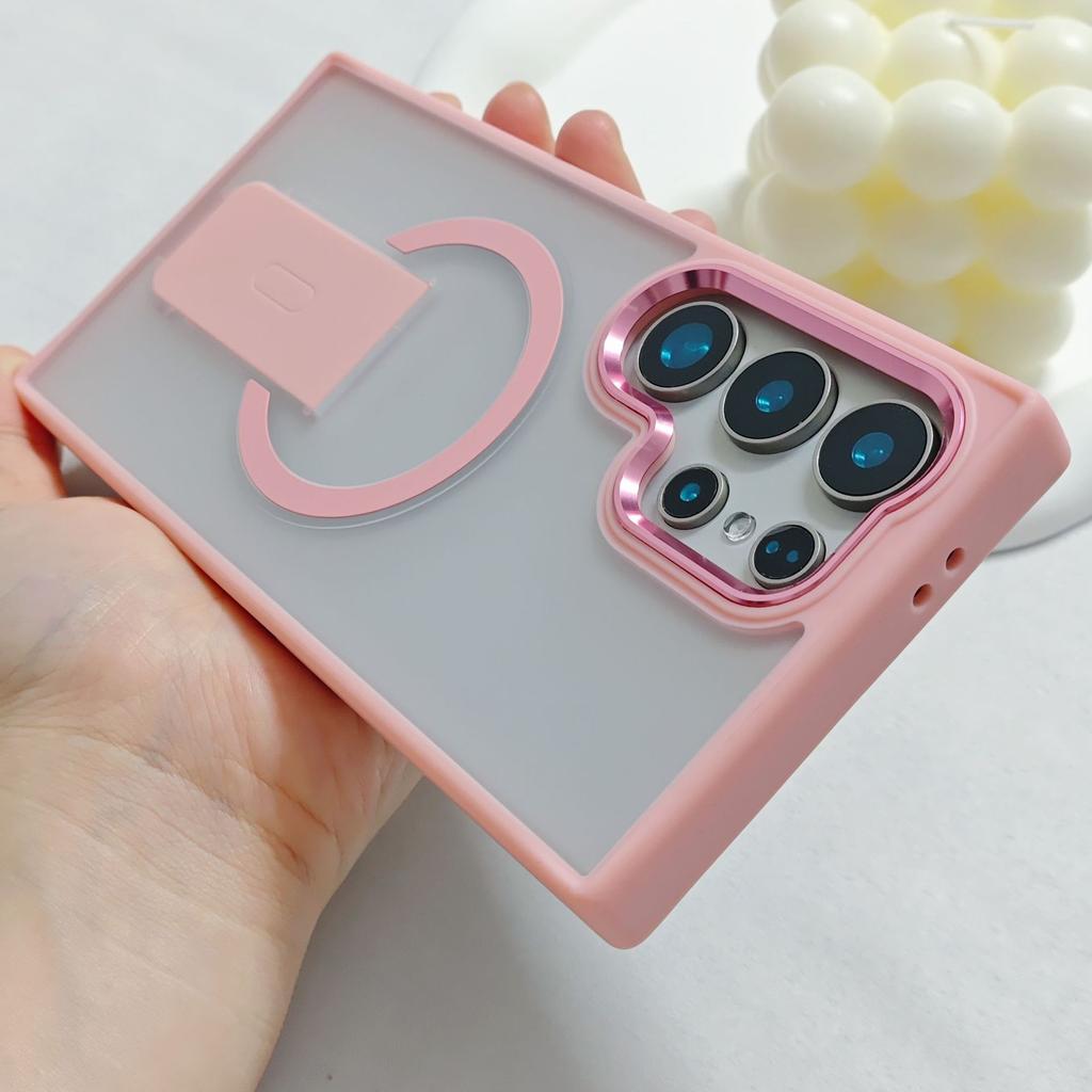Suitable for Samsung S25 Ultra Invisible Bracket Magnetic Suppression Mobile Phone Case S25edge Skin S23 Anti Fall