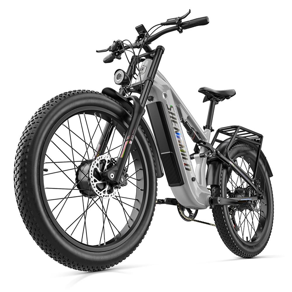 Shengmilo S600 PRO 2000W Dual Motor Electric Mountain Bike 26 Inch Fat Tyre 48V 25Ah Removable Battery Full Suspension UK Adult E-Bike