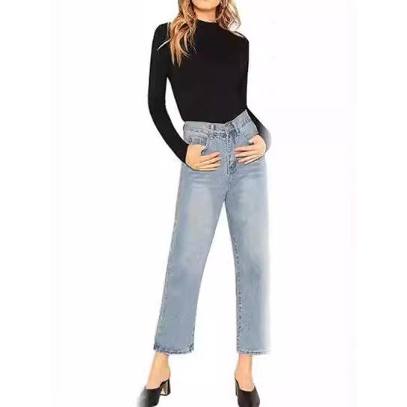 Solid Color round Neck Long Sleeved Top Women Pure Color round Neck Long Sleeve Top
