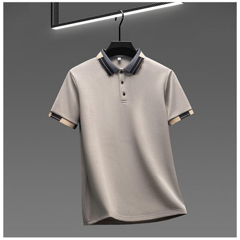 Summer Men Clothes Short Sleeve Lapel Golf Polo Shirt Men Businesss Casual Fashion Tops Polo Shirt