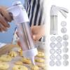 Cookie Press Stainless Steel Manual Stamp Manual Metal Cookie Press Dough Maker For Pizzelle Pastry Dessert Family Home Cooking