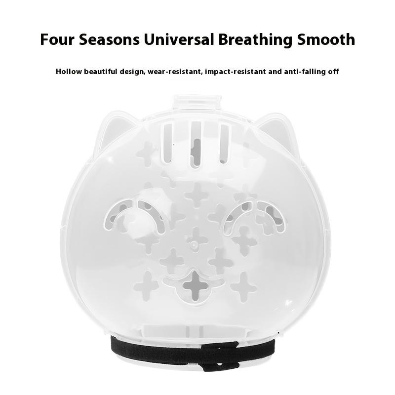 [Breathable Anti-Bite Cat Helmet] Stress-Free, Breathable Cat Helmet - Anti-Bite & Lick, Transparent Pet Space Headgear for Bathing and Grooming