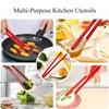 Non-slip Silicone Food Tongs Food Grade Cooking Clip Multi-functional Grill Tongs  Camping