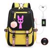 Personality Trend Cartoon Printing Double Shoulder College Style Student Leisure Schoolbag Multi-function Large Capacity