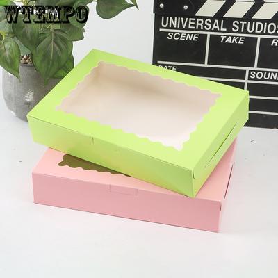 WTEMPO Foldable Clear Window Gift Boxes DIY Simple Elegant Universal Packaging Boxes Ideal for Storing and Gifting Delicate Items