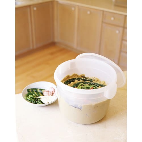 Shinki Gosei Tombo Pickle Storage Container, 15 Liters, Deep, with Lid, Easy to See Contents, Odor-Retaining, Pickle Seal, Deep 15-Type, 34cm W x 32.5