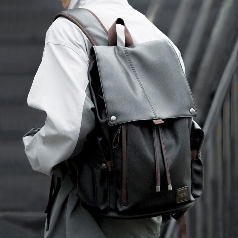 Herrenrucksack Vintage Große Kapazität 16 Zoll Laptoptaschen Junge Wasserdichte Schultasche Luxus Herren Reiserucksäcke