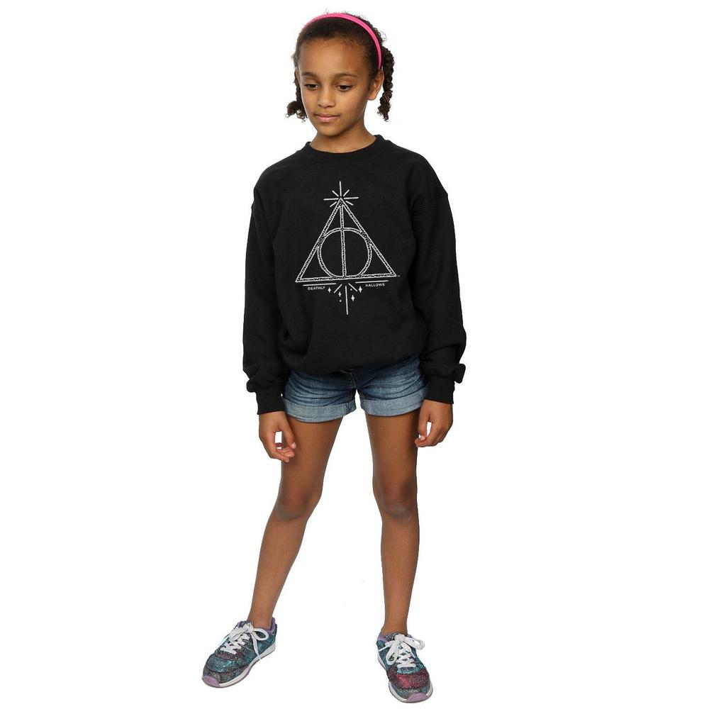 HARRY POTTER Girls Deathly Hallows Symbol Sweatshirt