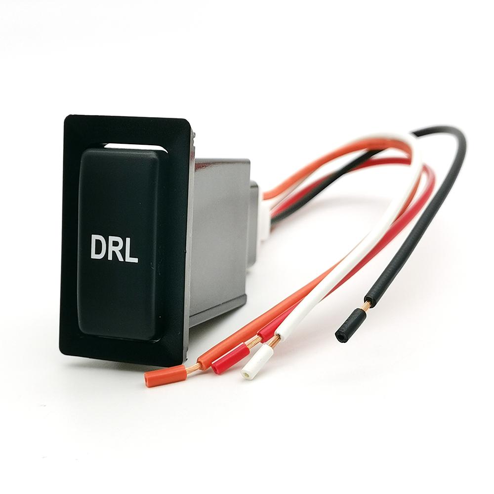 1PC Car LED DRL Lamp Power On Off Switch Radar Fan Switch Button with Cable For Toyota FJ Cruiser LC95 2002 For HINO 500/700