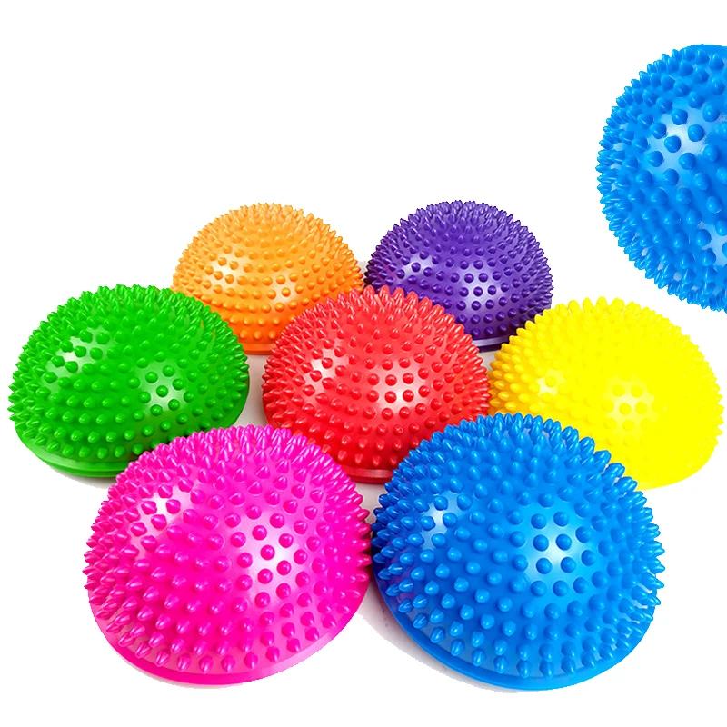 Inflatable Half Sphere Massage Ball Yoga Balls Massage Fitball Exercises Trainer Balancing Ball for Gym Pilates Sport Fitness