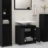 VidaXL Bathroom Cabinet Black 60x33x61 Cm Chipboard